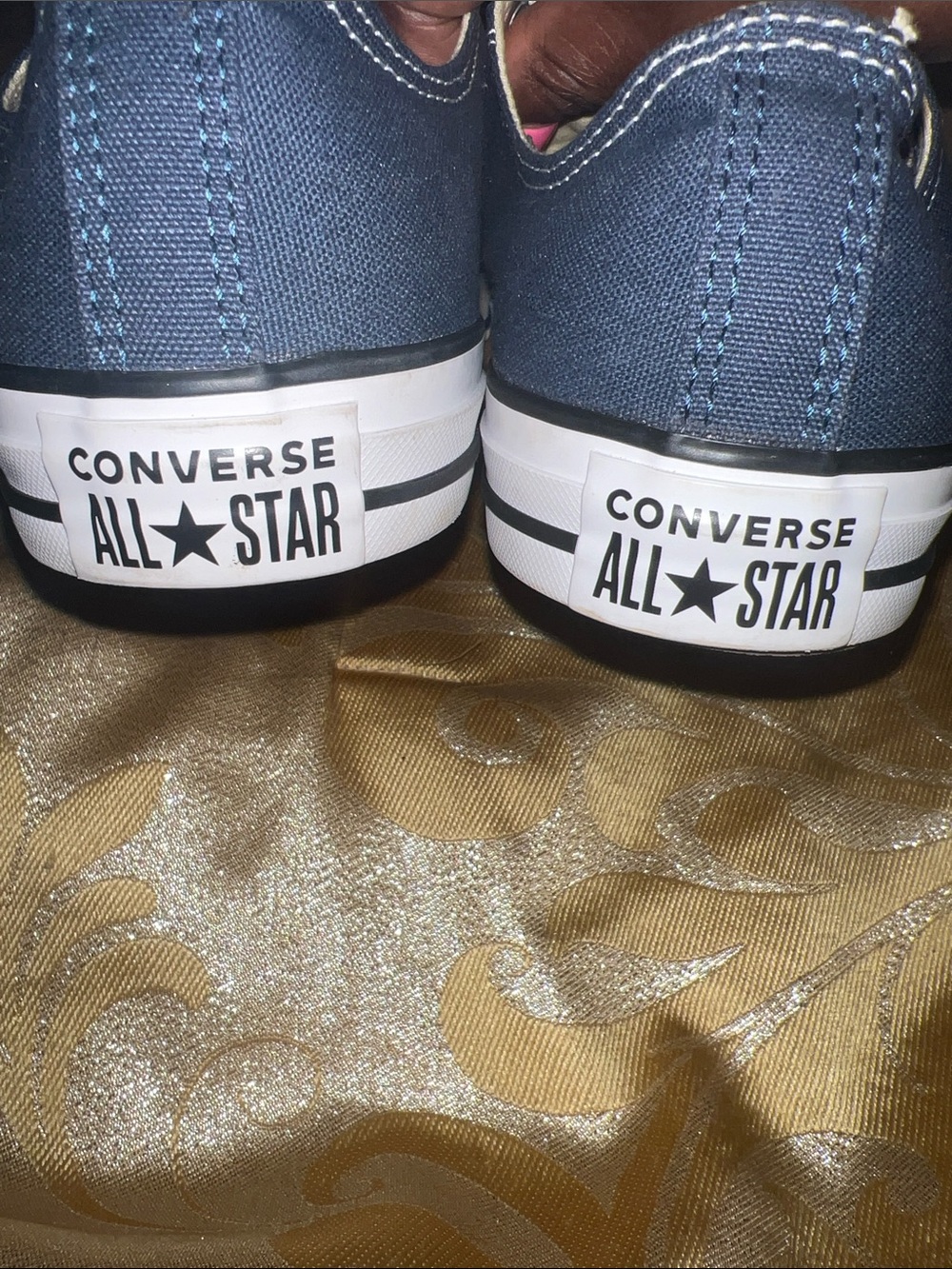 Converse Chuck Taylor All Star Low Top Navy Blue- Men 9/ Women 11 EUC - Picture 7 of 8